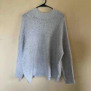 Debut Light Gray Ribbed Sweater